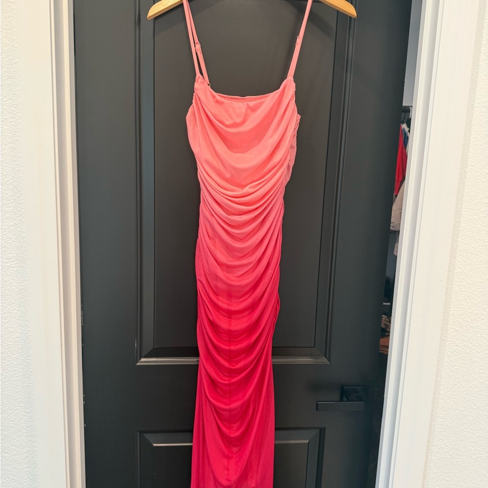 Superdown Strapless Pink Ombre Dress